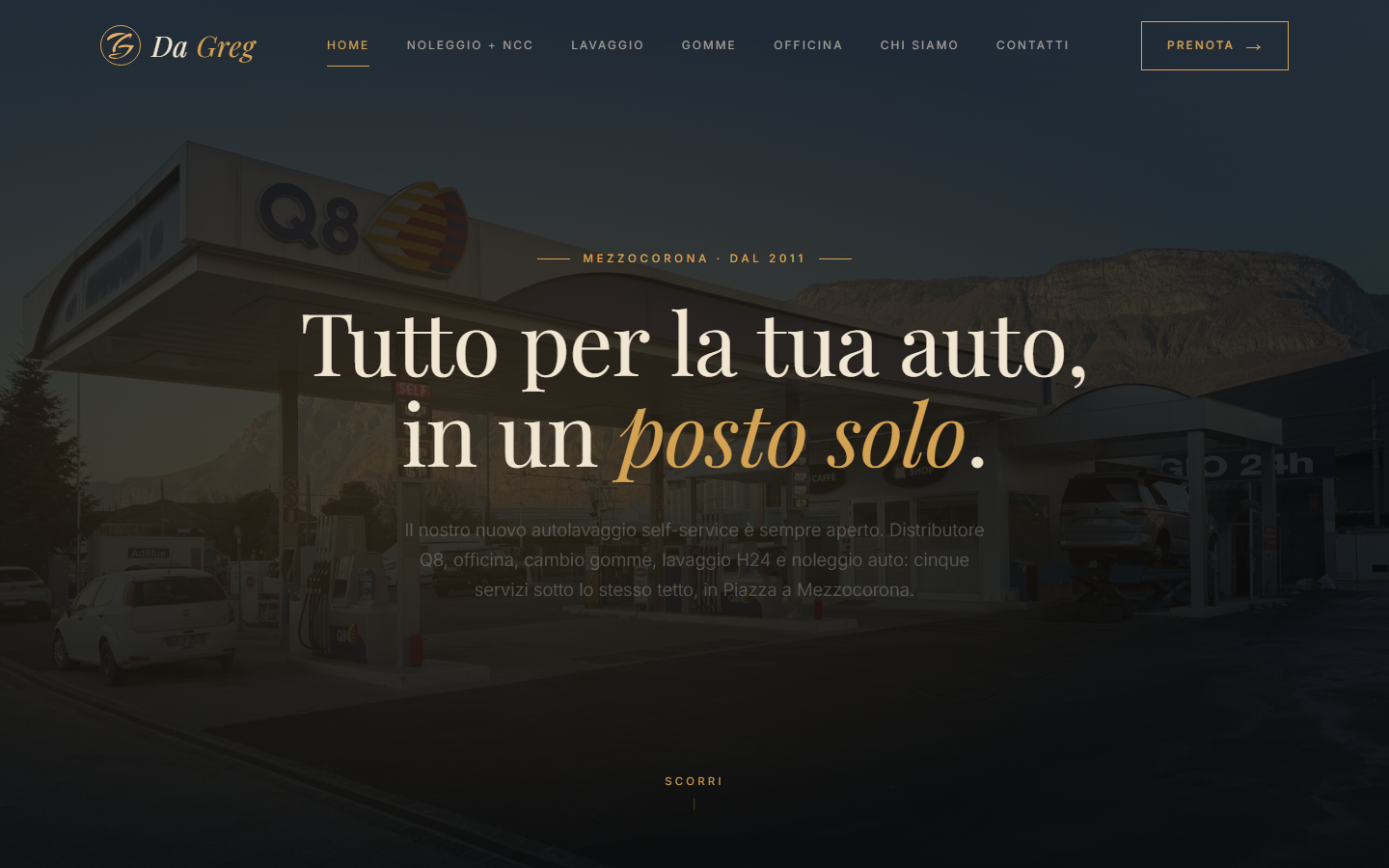 Il nuovo sito DA GREG realizzato da AGstudio