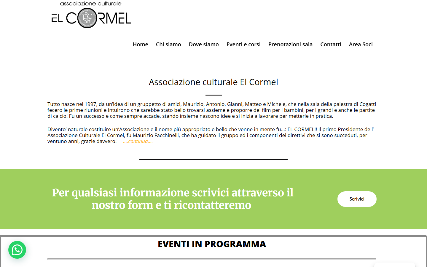 Sito Associazione El Cormel
