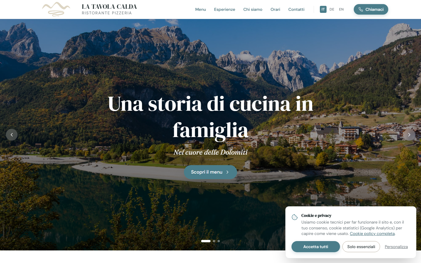 Il nuovo sito della Tavola Calda realizzato da AGstudio