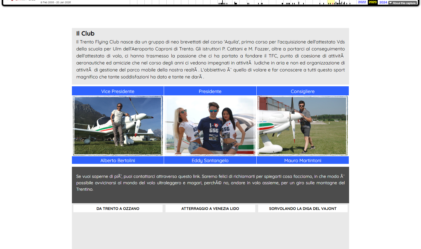 Il vecchio sito di Trento Flying Club